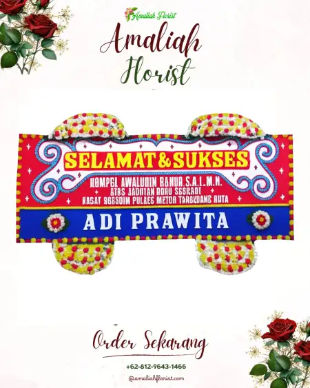 Papan Bunga Ucapan Selamat Wedding Outdoor Merak