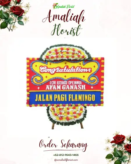 Sewa Papan Bunga Wedding Outdoor Merak